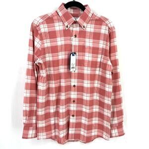 Southern Tide Milton Plaid Intercoastal Flannel Shirt Size Small Mineral Red